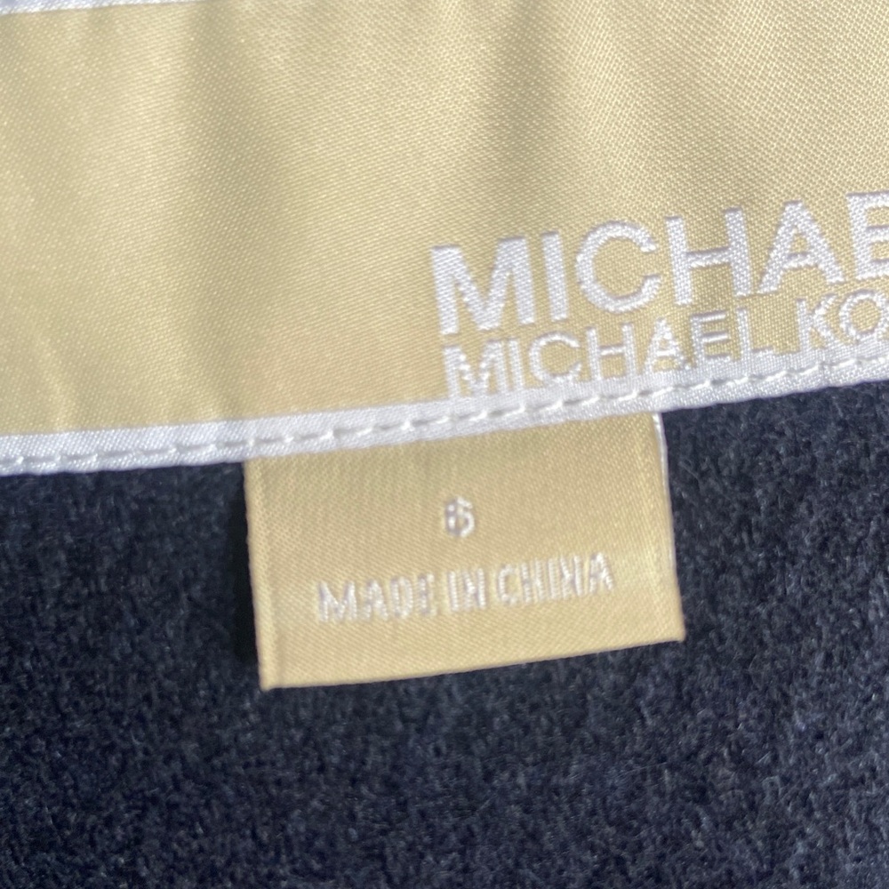 Sale! Studded Navy Women's Coat w/ studded collar,leather accents. Michael Kors. - Picture 16 of 16
